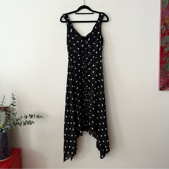 The Kooples Black Printed Sleeveless Polka Dot Dress - Picture 2 of 8